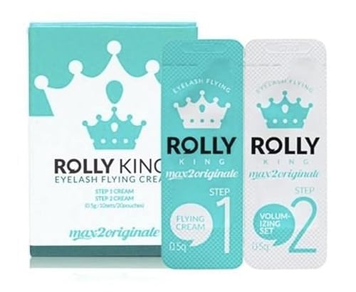 Rolly King Perm Step 1 & 2 for Eyelash Lifting and Brow Lamination for Professionals, 10 Sachets in a Box Beauty & Personal Care Amber Lash