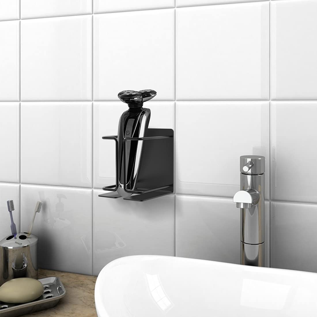 Linkidea Electric Razor Holder Wall Mount, Razor Hanger, Stainless Steel Electric Shaver Bathroom Holder Compatible with Philips Shaver 2400, Norelco Beauty and Personal Care Linkidea
