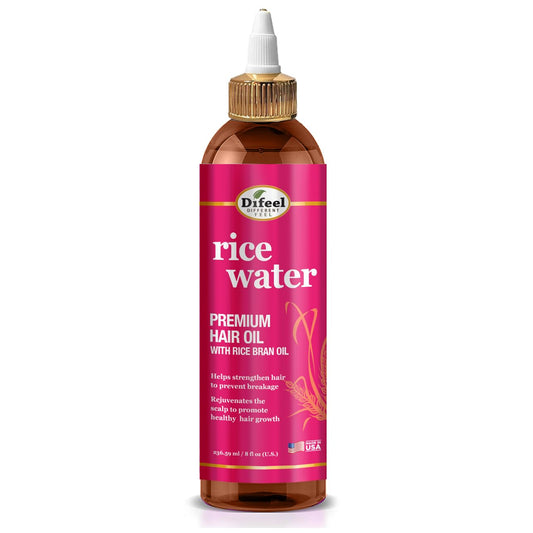Difeel Rice Water Premium Hair Oil 8 oz. - Strengthening Rice Water Moisturizer for Hair Beauty & Personal Care Difeel