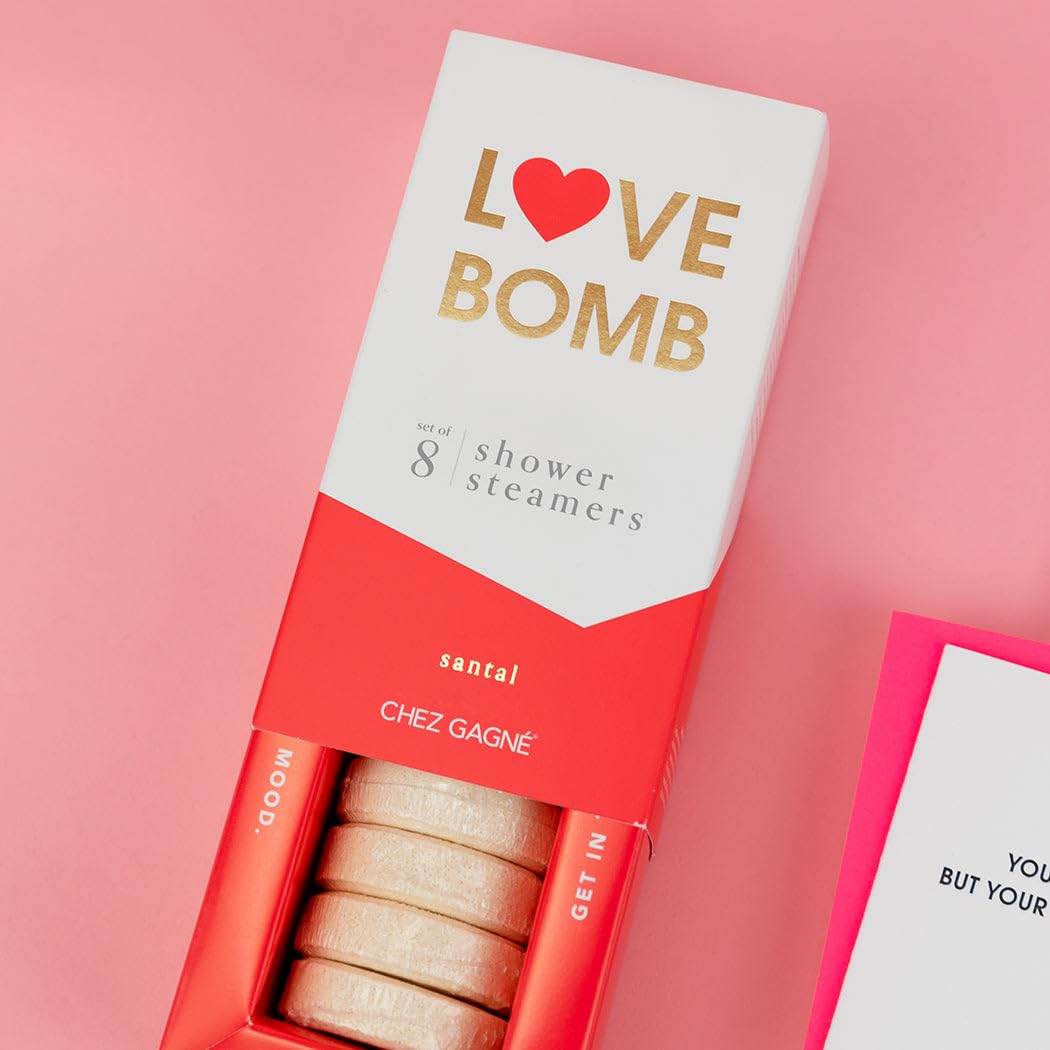 Aromatherapy Shower Steamers - Love Bomb - Santal, Set of 8 - Vegan, Cruelty-Free, Made in USA - Paraben, Sulfate & Phthalate-Free - Romantic Gift Beauty and Personal Care Chez Gagné