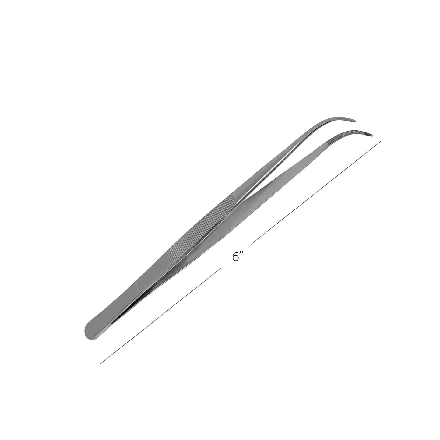 Splinter Forceps - Fine Point - Tweezers Stainless Steel Straight & Curved (Curved 6") Beauty and Personal Care SURGICAL ONLINE