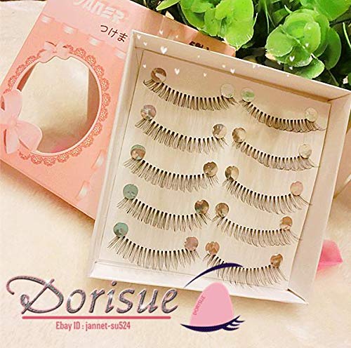 Dorisue False Eyelashes Super Natural Light Volume Short Length and light color lashes Soft Like Real Lashes Black False Eyelashes Charming Eye Lash Beauty & Personal Care Dorisue