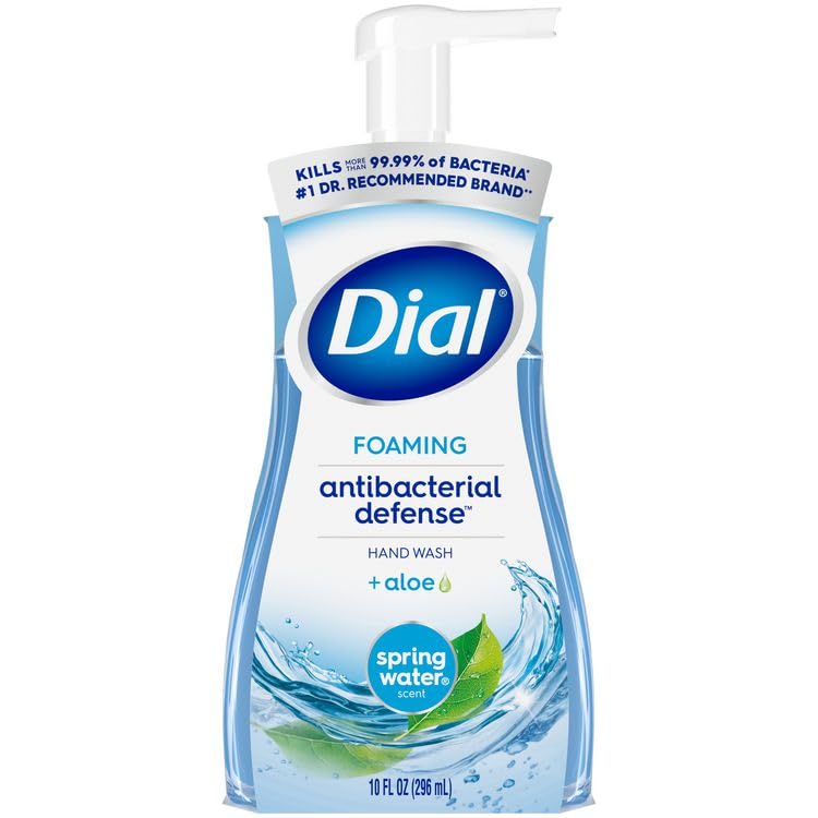 Dial Professional 34739 Antibacterial Foaming Hand Wash, Spring Water, 10 Oz Pump Bottle, 8/carton Beauty & Personal Care Dial Professional