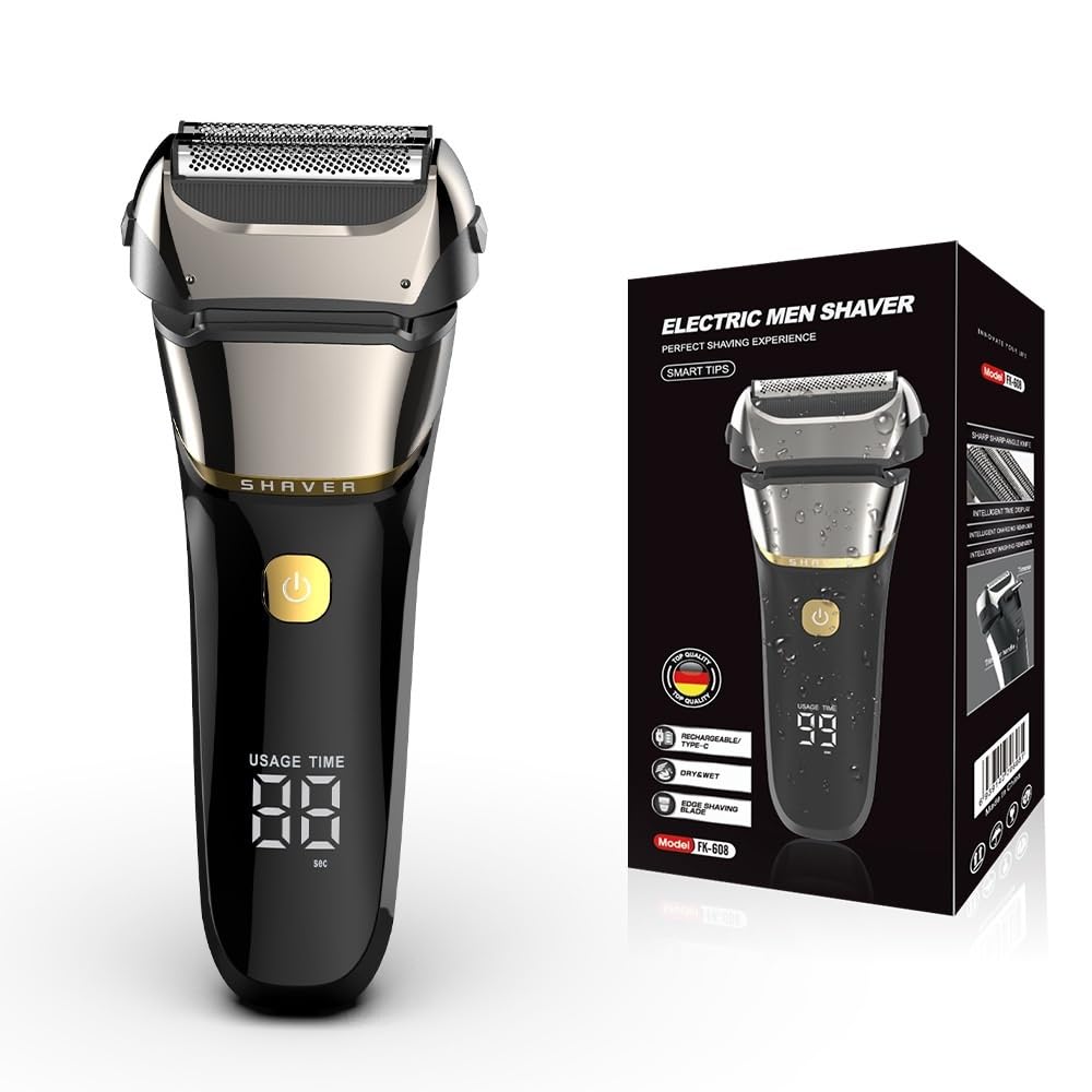 Men's Electric - Fast Charging, IPX7 Waterproof, Precision Blades for Close Shave and Comfortable Grip -Trim The Helper Well Beauty and Personal Care LYLOYXX
