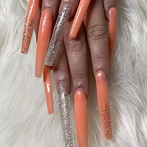 Yimart 100pcs White/Clear/Natural Extra Long Curve Nail Tip UV Gel French Acrylic False Nail Art Salon long Tips (Clear) Beauty & Personal Care Yimart