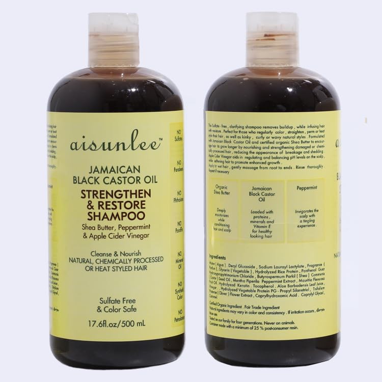Premium Jamaican Black Castor Oil 4-in-1 Hair Repair Set - Sulfate-Free Shampoo, Conditioner, Leave-In & Serum - Deep Moisture & Strength for Curly Beauty & Personal Care STYLE TREE Keratinequeen