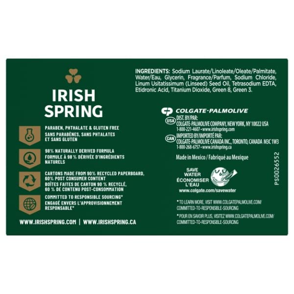 Irish Spring Deodorant Soap Original Bar, 3.7 Ounce (Pack of 3) Beauty & Personal Care Irish Spring