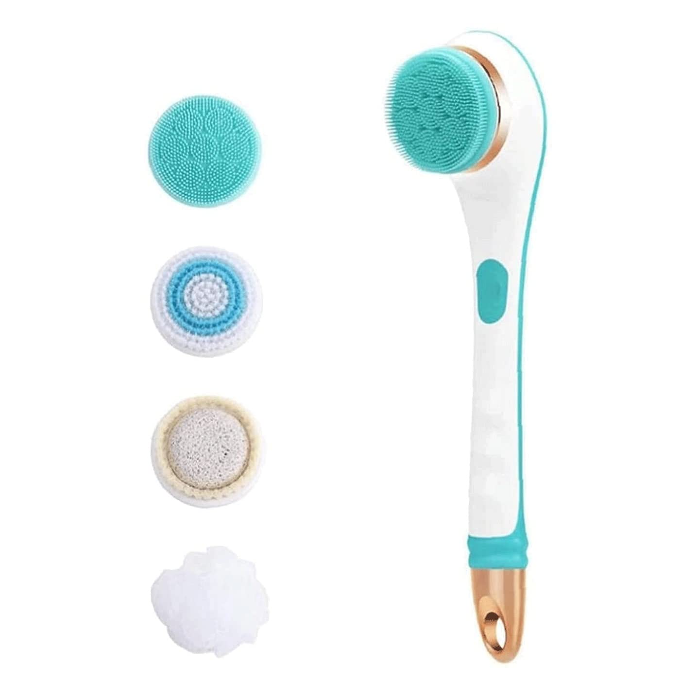 Sxdthy Shower Brush for Body,Electric Shower Brush Rechargeable Rotating Long Handle Back Scrubber Suitable for Wet or Dry Brushing (Color : Blue) Beauty and Personal Care KAnduo