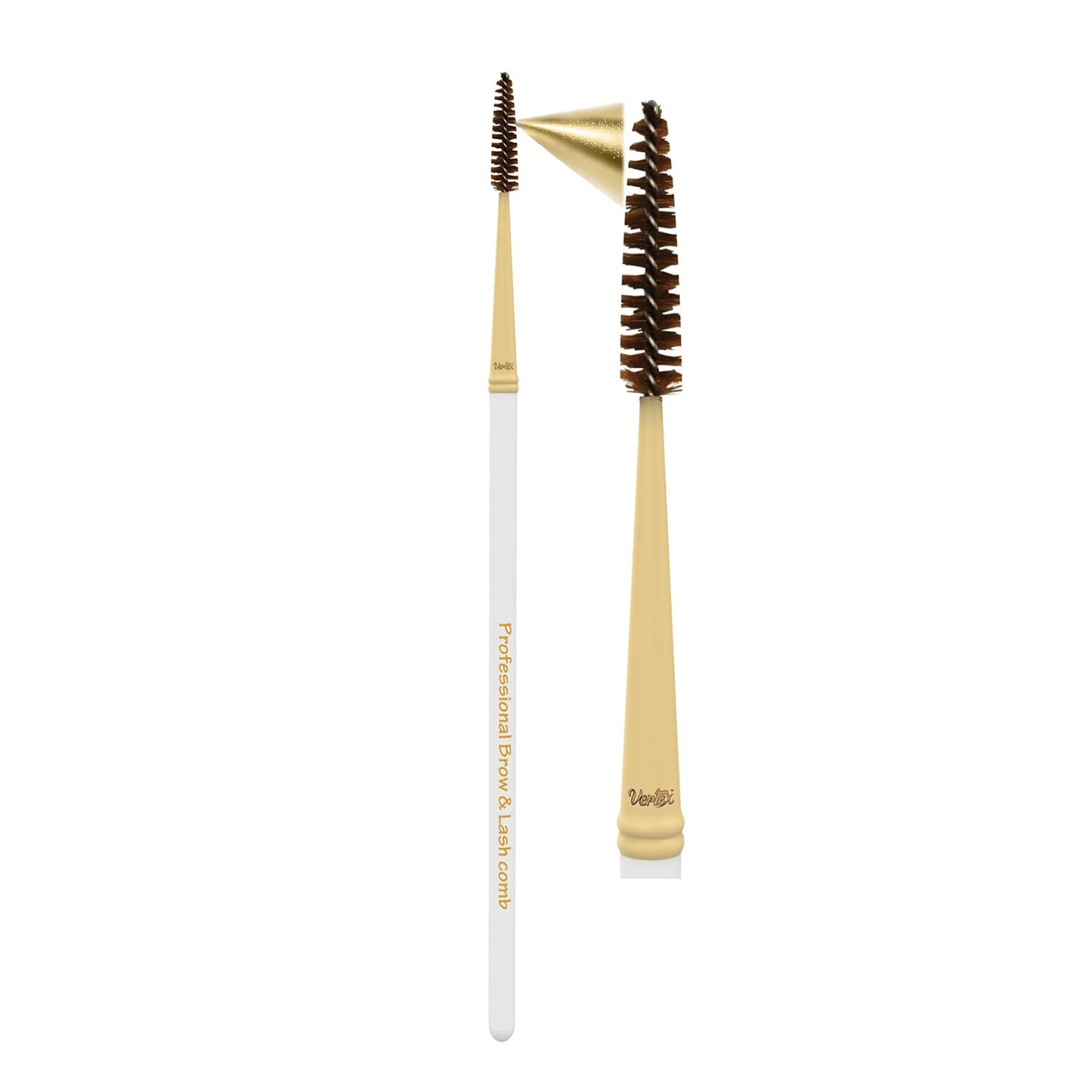 Vertex Eyebrow Brush Spoolie Comb - For Eyebrows Blending Brow Pomade | Small Angled Eyelash Brush For Longer Lashes Beauty & Personal Care Vertex