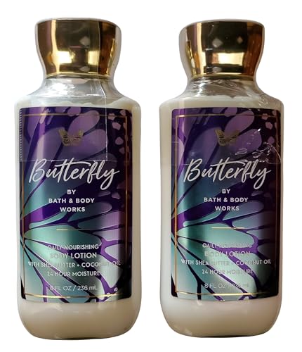 Bath & Body Works Butterfly Body Lotion 8 Ounces Each Pack of 2 Packaging May Vary Beauty & Personal Care Bath & Body Works
