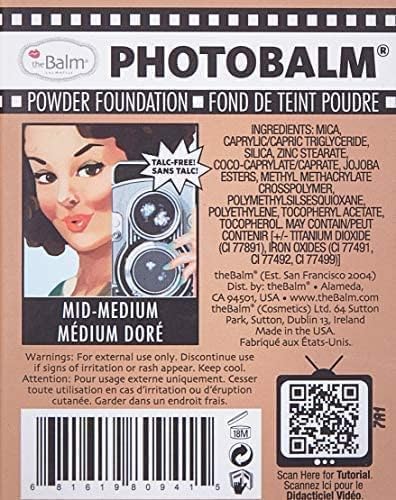 theBalm PhotoBalm Talc Free Powder Foundation, Mid Medium Beauty & Personal Care theBalm