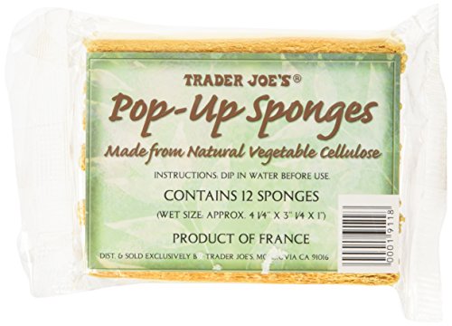 Trader Joe's Pop up Sponges Made From Natural Vegetable Cellulose 12 Sponges, 1 Pack Beauty & Personal Care Trader Joe's