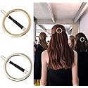 GIYOMI 2 Pcs Minimalist Hair Clip for Women and Girls, Newly designed Hollow Hoop Round Circle Geometric Metal Hair Clip Bobby Pin Ponytail Holder Beauty & Personal Care GIYOMI