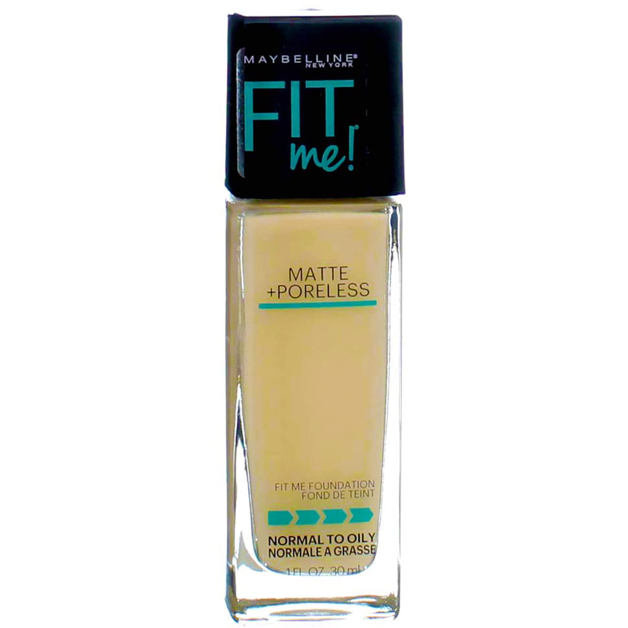 Maybelline New York Fit Me! Matte + Poreless Foundation, Porcelain [110] 1 oz (Pack of 3) Beauty & Personal Care MAYBELLINE