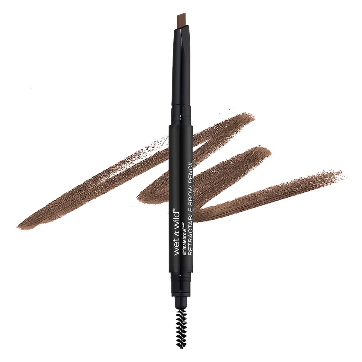 wet n wild Ultimate Eyebrow Retractable Definer Pencil, Medium Brown, Dual-Sided Brow Brush, Fine Tip, Shapes, Defines, Fills Brow Makeup Beauty & Personal Care wet n wild