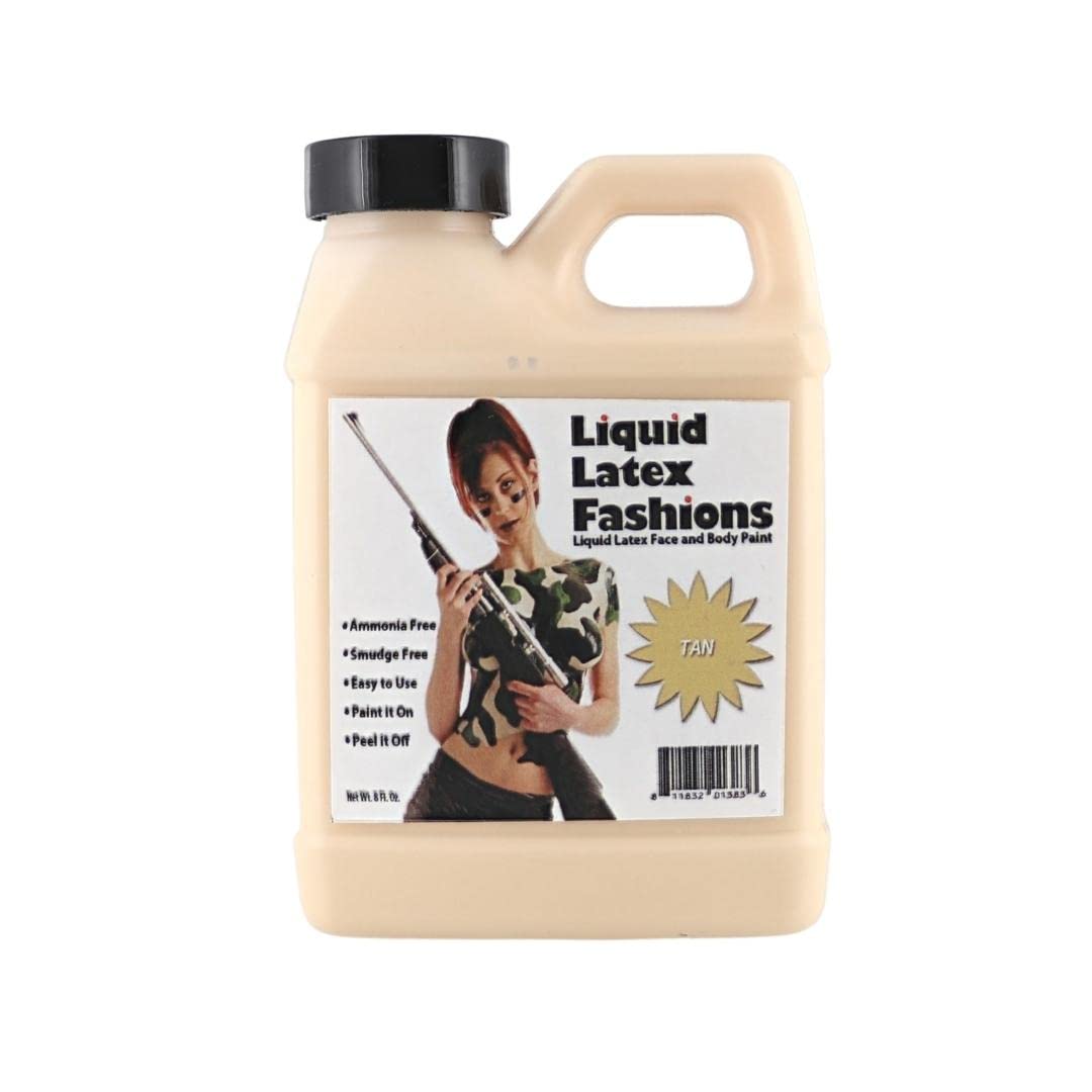 Liquid Latex Fashions - Ammonia Free Halloween Easy Peel Off Body Paint, Ideal for Art, Theater, Parties, School Plays, Cosplays and Concerts, Flesh-