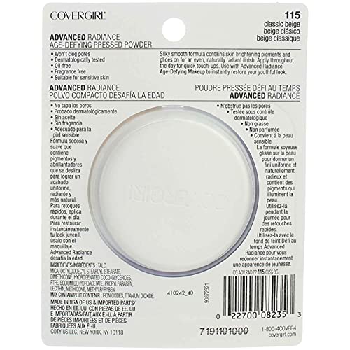CoverGirl Advanced Radiance Age Defying Pressed Powder - Classic Beige (115) - 2 pk Beauty & Personal Care COVERGIRL