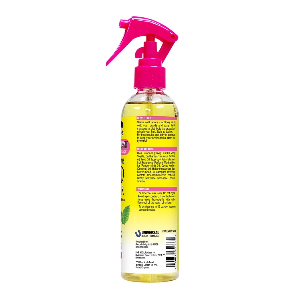 Jamaican Mango & Lime Braids Your Way 6-in-1 Braid Refresher Spray - Scalp Mist for Braids, Locs & Twists - Anti-Itch, Odor Eliminator & Shine Spray Beauty & Personal Care Jamaican Mango & Lime