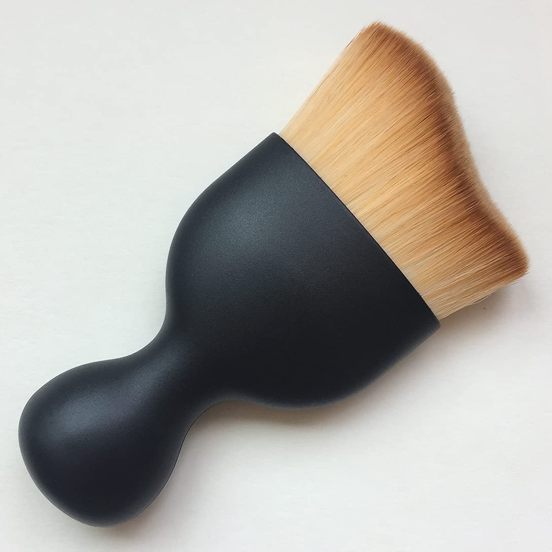 RN BEAUTY Foundation Powder Brush Kabuki Brush Liquid Cream Makeup Brushes Face Blender Brush S Shaped Multi-function Cosmetics Tools - Brown Beauty & Personal Care RN BEAUTY