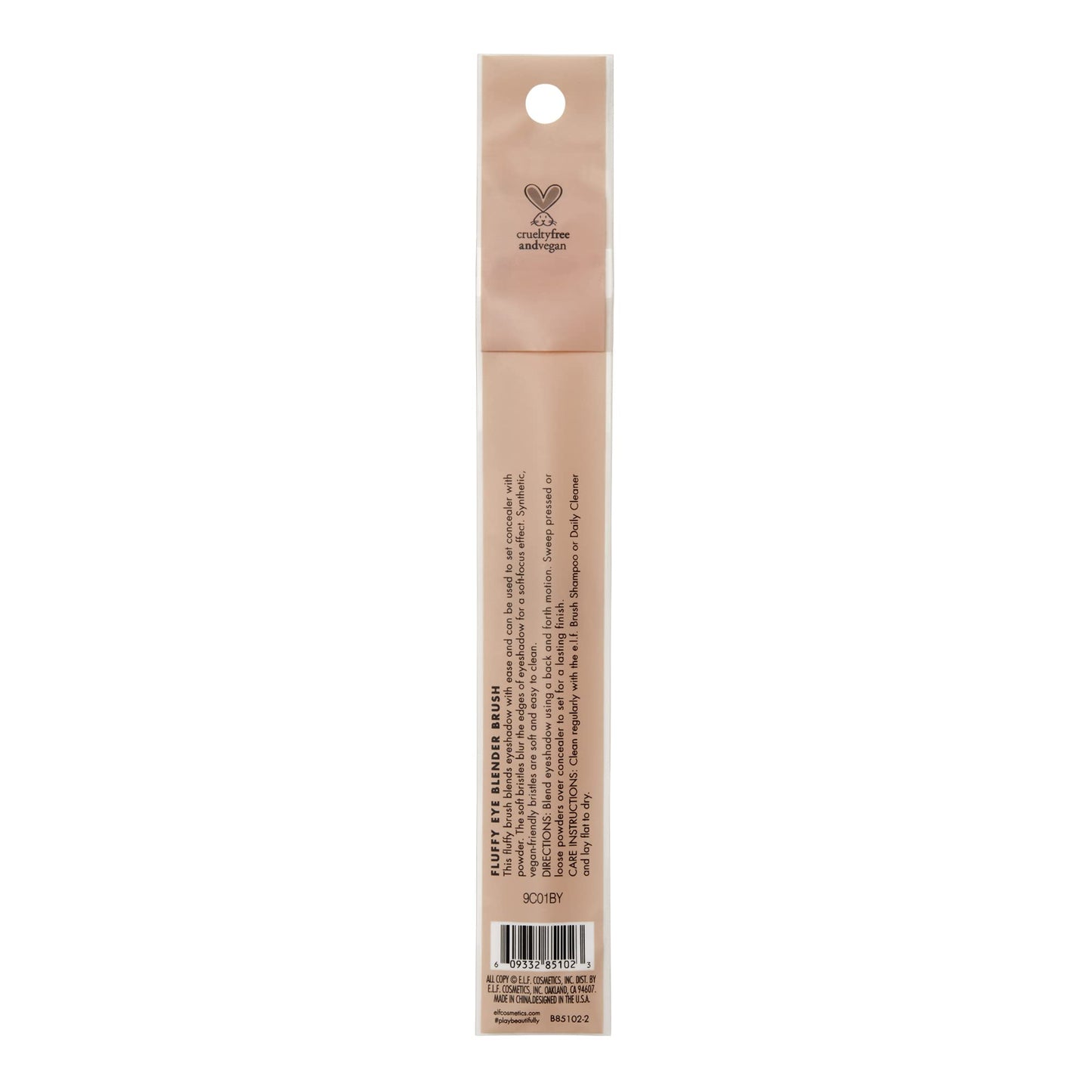 e.l.f. Fluffy Eye Blender Brush, Easily Blends Eyeshadow & Can Be Used to Set Concealer With Powder, Creates A Soft-Focus Effect, Vegan & Cruelty-Free Beauty & Personal Care e.l.f.