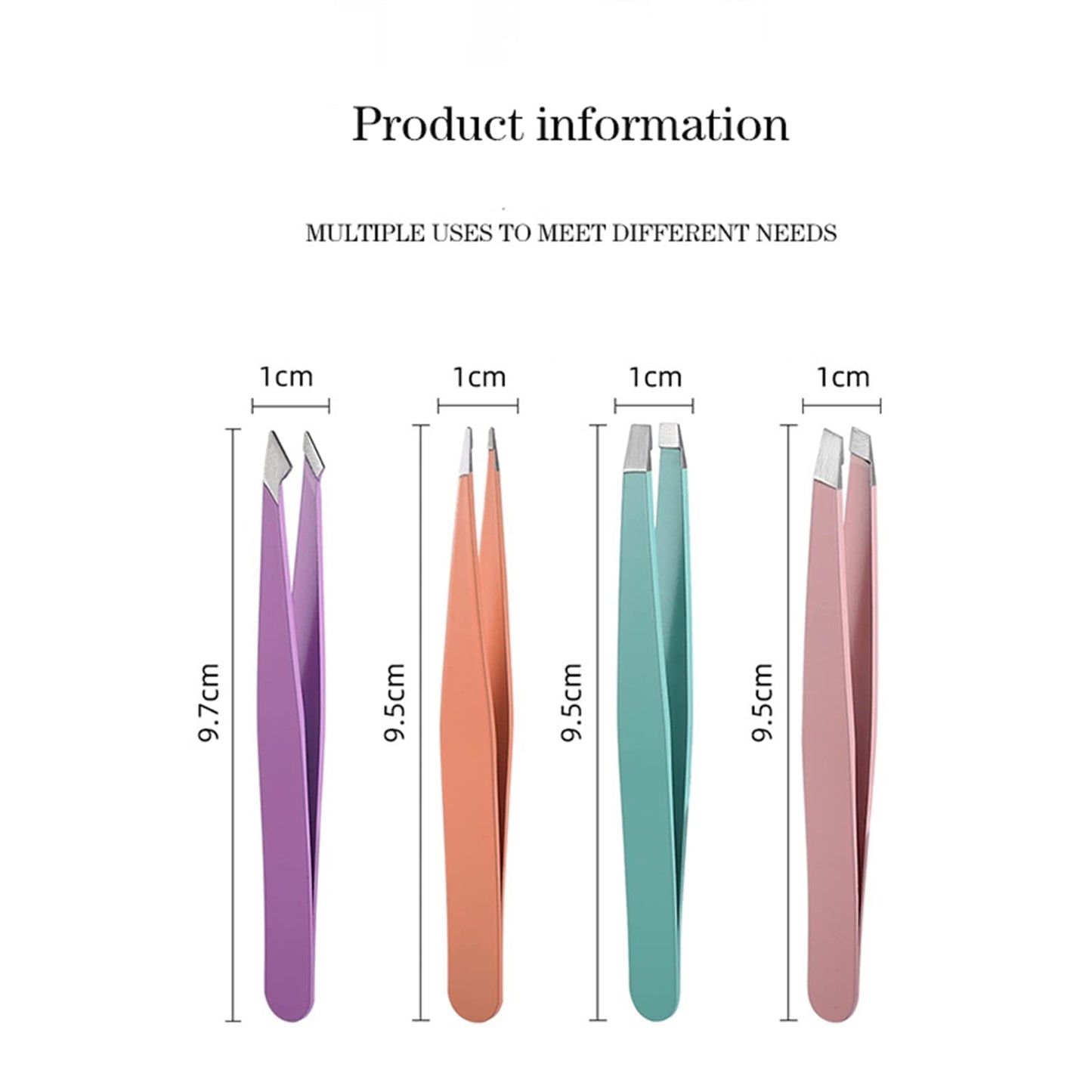 MENGKK Tweezers 1Pc Hair Removal Tweezers Stainless Steel Eyebrow Tweezers Slanted Tip Point Harmless Accessories and Makeup Beauty Tools(Pink) Beauty and Personal Care MENGKK