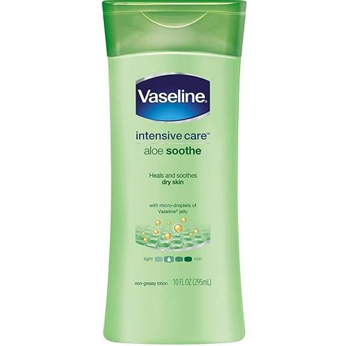Vaseline Intensive Care Lotion 10 Ounce Aloe Soothe (Dry Skin) (295ml) (2 Pack) Beauty & Personal Care Vaseline