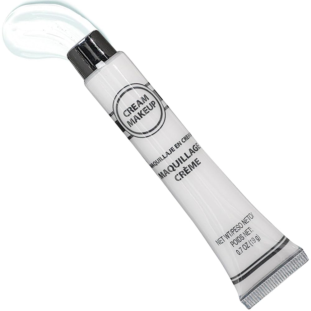 White Cream Makeup Costume Accessory - 0.7 Oz, 1 Count - Bold and Long-Lasting - Easy-to-Apply & Full Coverage For Exceptional Transformations Beauty & Personal Care Amscan