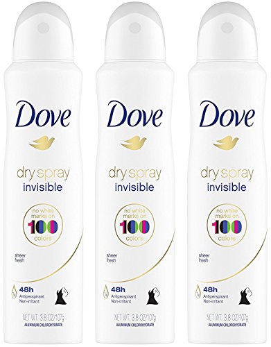 Dove Dry Spray Antiperspirant - Invisible - Sheer Fresh - Net Wt. 3.8 OZ (107 g) Per Can - Pack of 3 Cans Beauty and Personal Care Dove