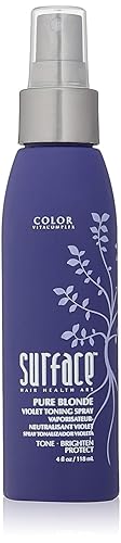 SURFACE Hair - Pure Blonde Violet Leave-In Toning Spray - Tones, Brightens & Protects Hair - 4 fl oz Beauty & Personal Care SURFACE
