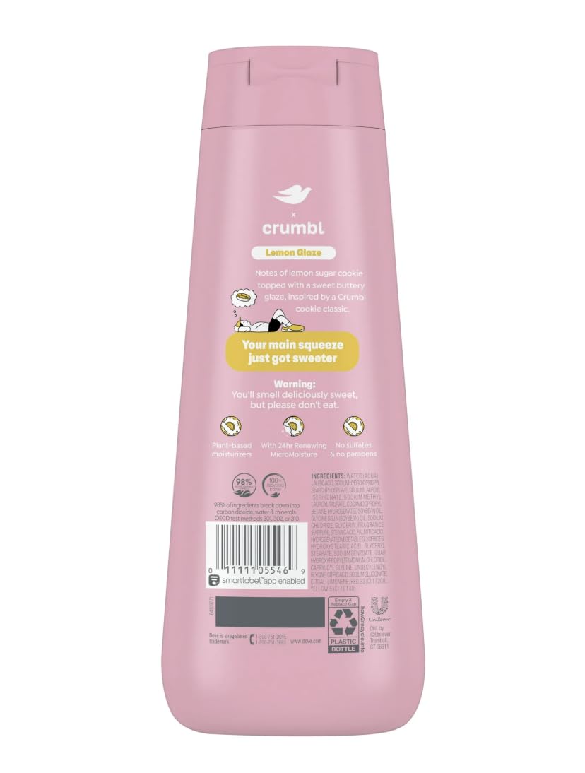 Dove x Crumbl Moisturizing Liquid Body Wash | Lemon Glaze | 20oz Wash Beauty & Personal Care Dove