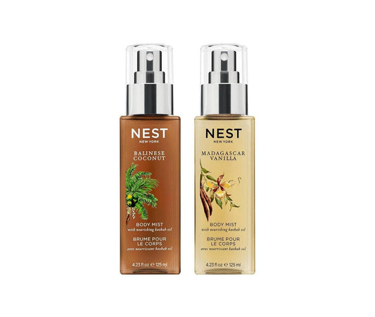NEST New York Mist & Match: Body Mist Layering Set - Balinese Coconut Perfume Oil Body Mist and Madagascar Vanilla Perfume Oil Body Mist Beauty & Personal Care NEST New York