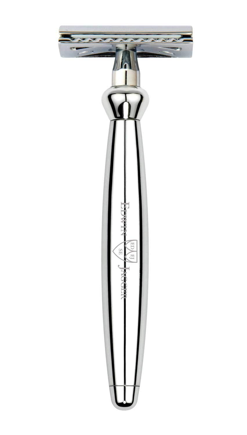 Edwin Jagger Bulbous De Razor - Safety Razor, Double Edge Razor Wet Shaving Razors … (Chrome) Beauty and Personal Care Edwin Jagger