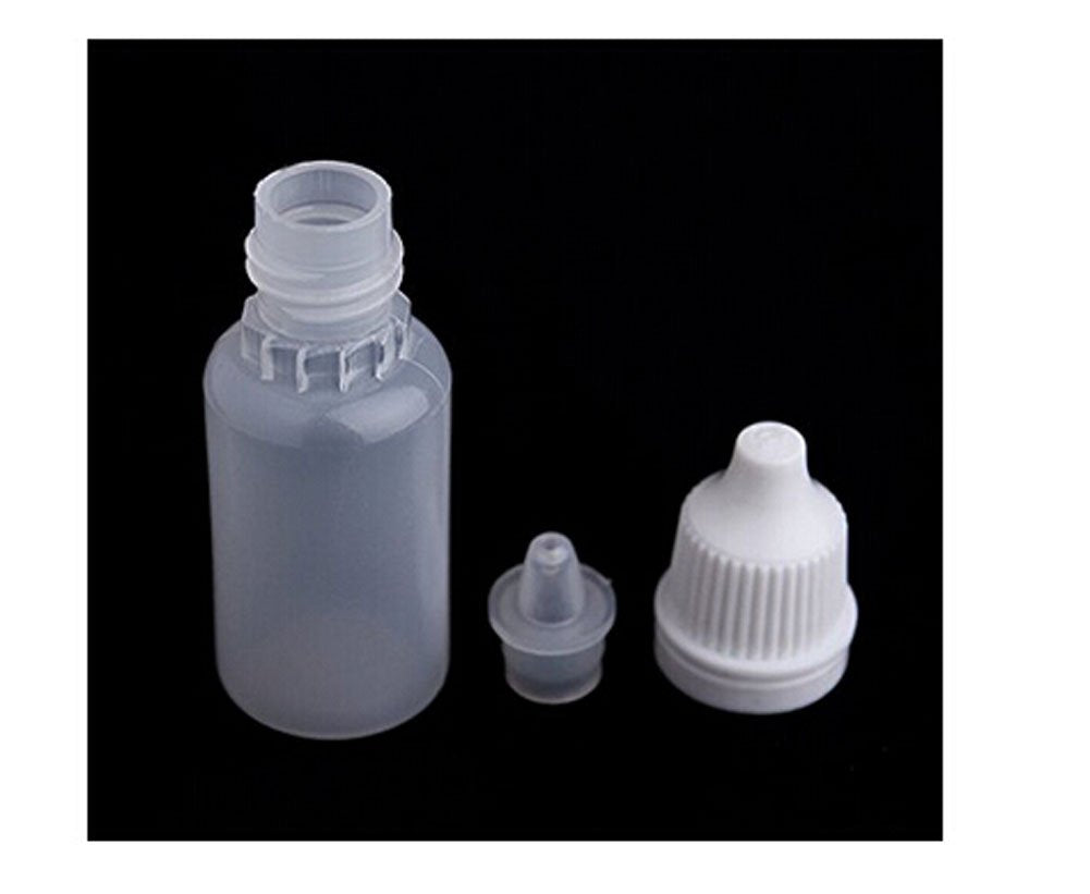 24PCS Clear Plastic Empty Refillable Dropper Bottle Essential Oil Container with Screw Lid Travel Portable Eye Liquid Container (0.5oz) Beauty & Personal Care Suoirblss