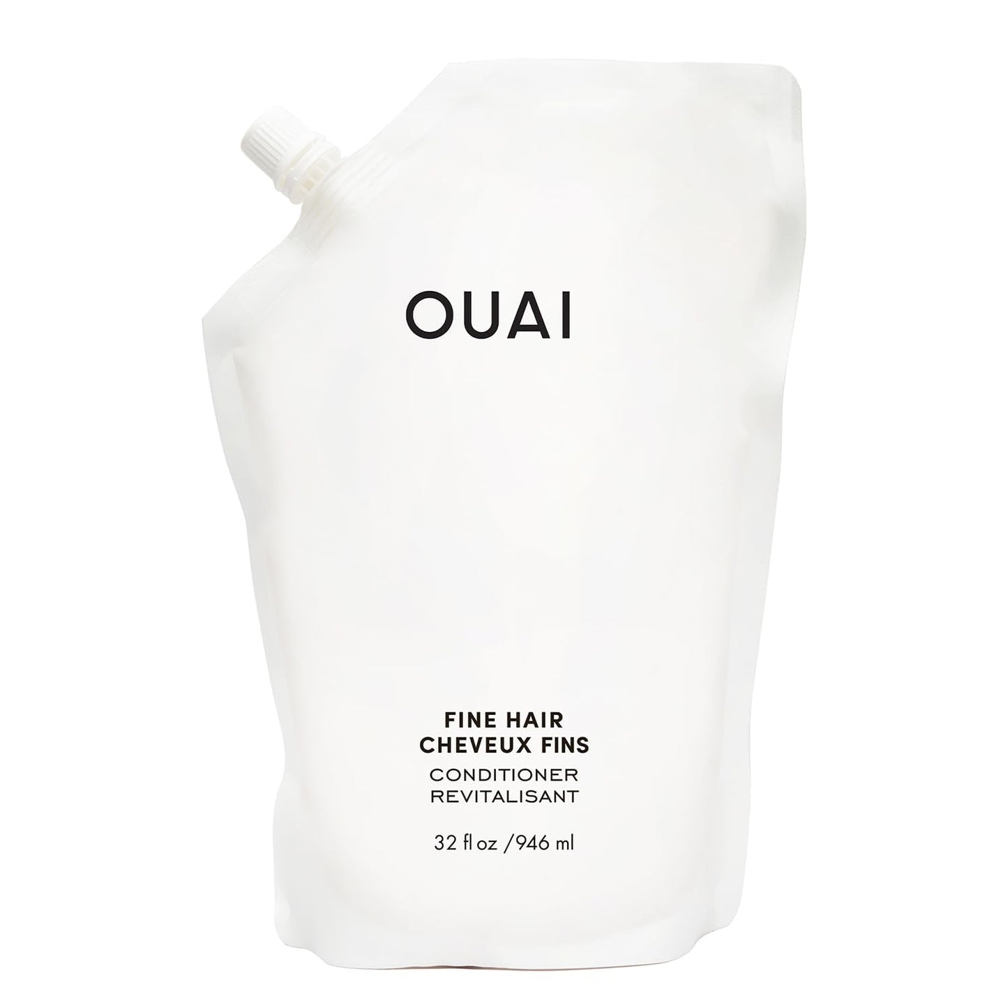 OUAI Fine Hair Conditioner Refill - Volumizing Conditioner Made with Keratin, Biotin and Chia Seed Oil - Adds Softness, Bounce and Volume - Free from Beauty and Personal Care OUAI Default Title