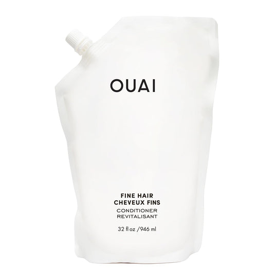 OUAI Fine Hair Conditioner Refill - Volumizing Conditioner Made with Keratin, Biotin and Chia Seed Oil - Adds Softness, Bounce and Volume - Free from Beauty and Personal Care OUAI Default Title