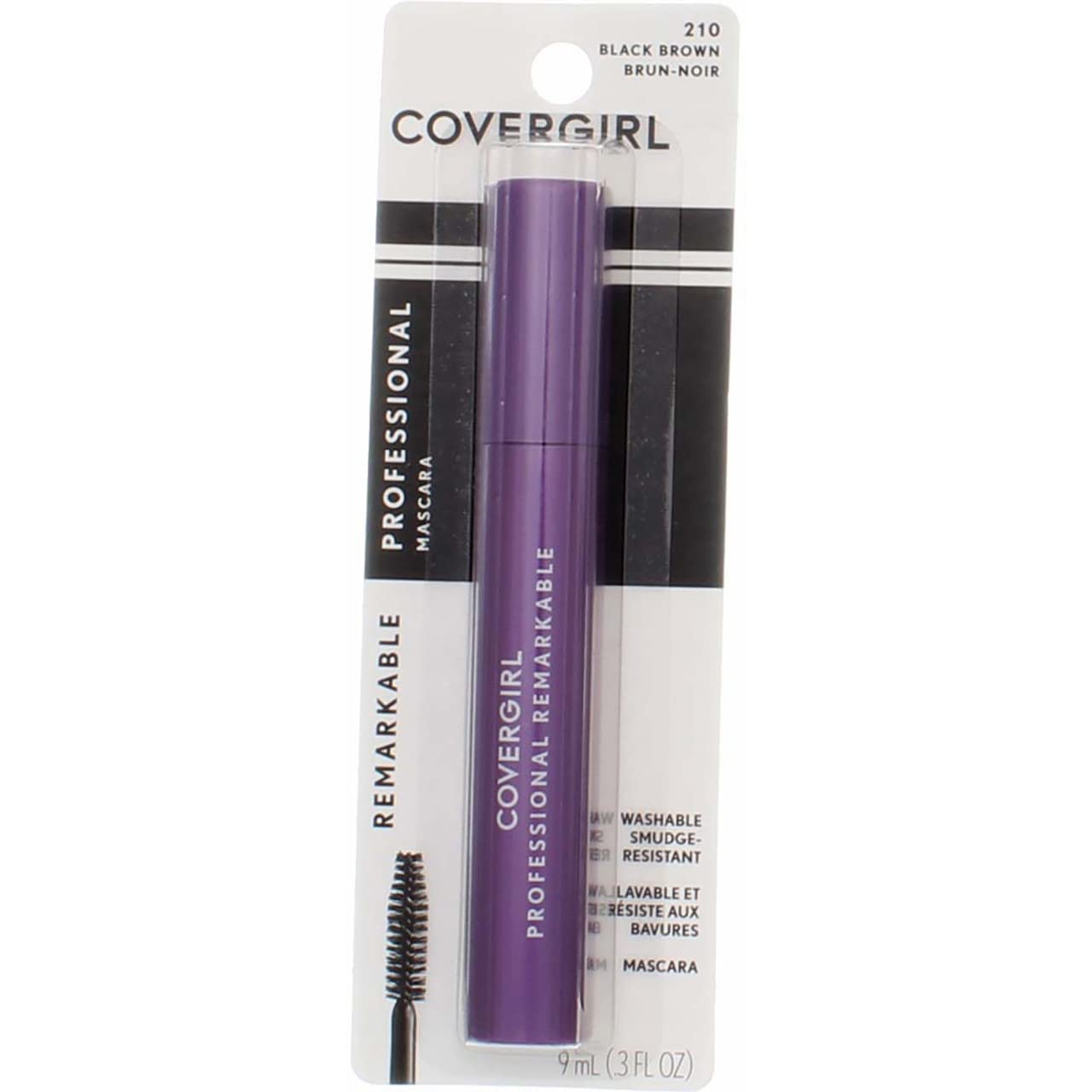 COVERGIRL Professional Remarkable Washable Mascara, Black Brown [210] 0.30 oz (Pack of 6) Beauty & Personal Care COVERGIRL