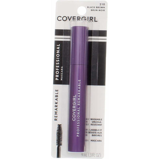 COVERGIRL Professional Remarkable Washable Mascara, Black Brown [210] 0.30 oz (Pack of 6) Beauty & Personal Care COVERGIRL