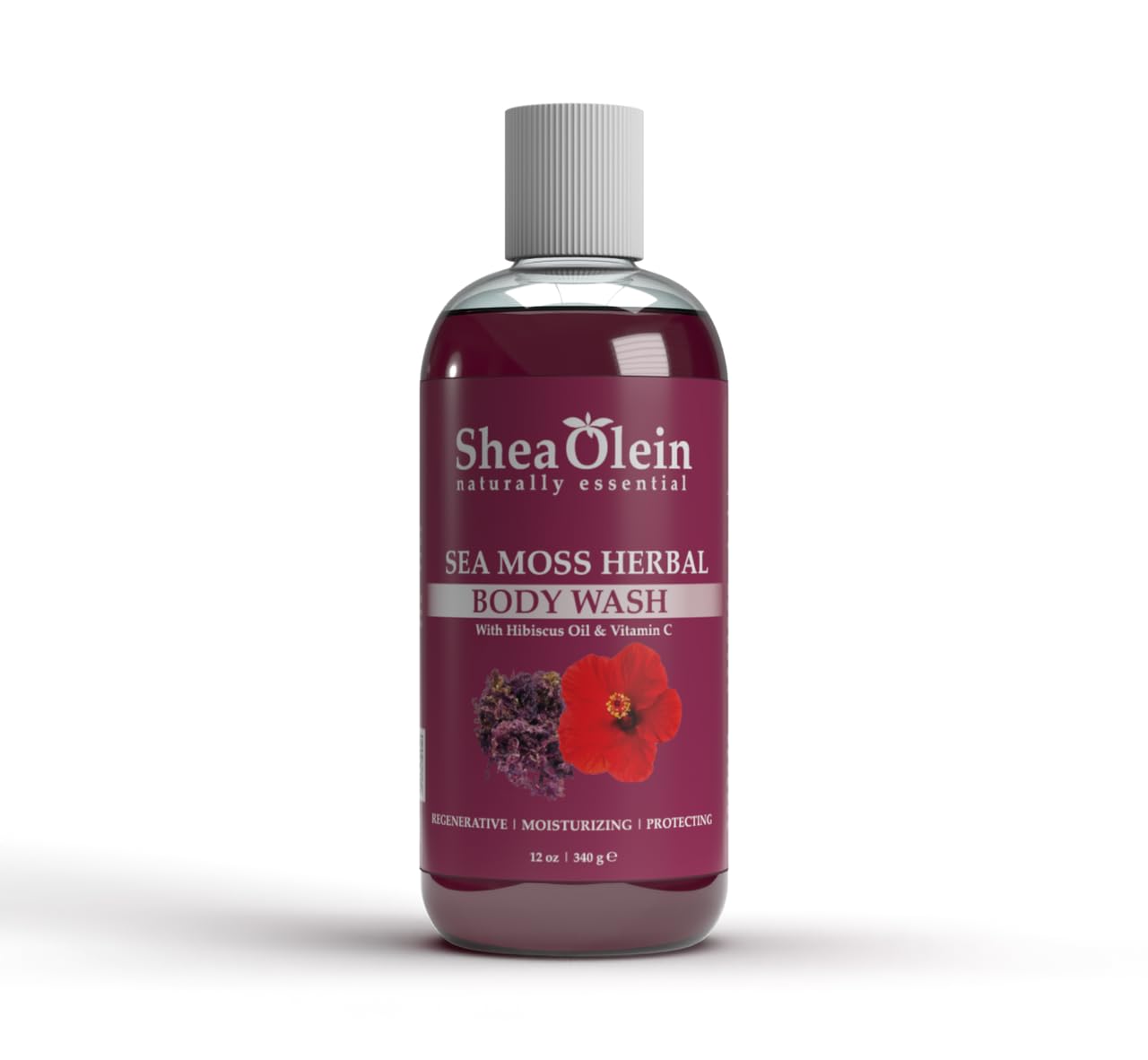 Shea Olein Naturally Essential SEA MOSS HERBAL Body Wash With Hibiscus Oil & Vitamin C 12 oz Beauty & Personal Care SheaOlein Naturally Essential