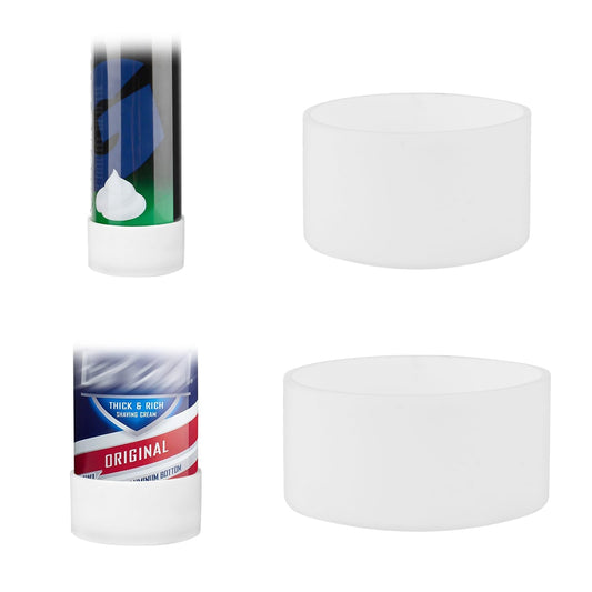 Linkidea 2 Pack Shave Gel Can No Rust Holder, Silicone Rubber Shaving Foam Bottom Rust Protector, Rust Free Holder, Compatible with Most of Shave Gel Beauty and Personal Care Linkidea