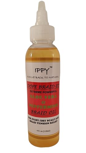IPPY DOPE BRAID~ED ALOE VERA & PEPPERMINT BRAID OIL 4oz Beauty & Personal Care IPPY BEAUTY