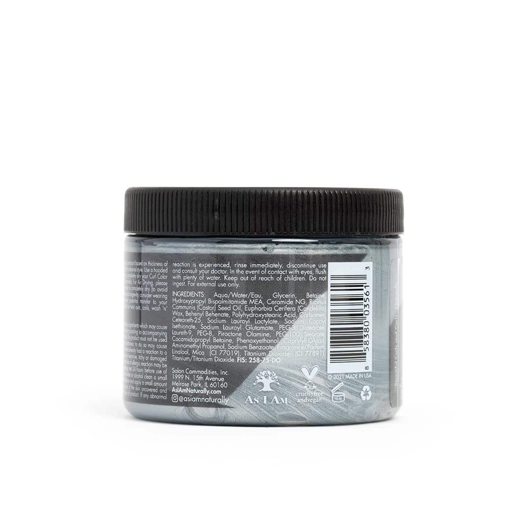 As I Am Curl Color - Sassy Silver - 6 oz - Color & Curling Gel - Temporary - Vegan & Cruelty Free Beauty & Personal Care As I Am