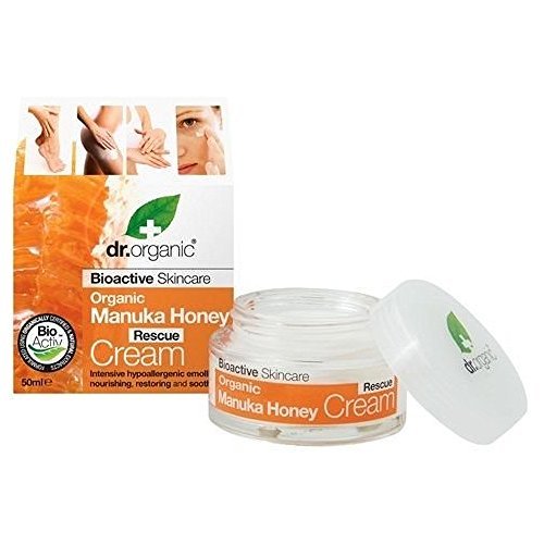 1 X 50ml Dr Organic Manuka Honey Rescue Cream Bioactive Intensive Care Emollient Beauty & Personal Care Dr. Organic