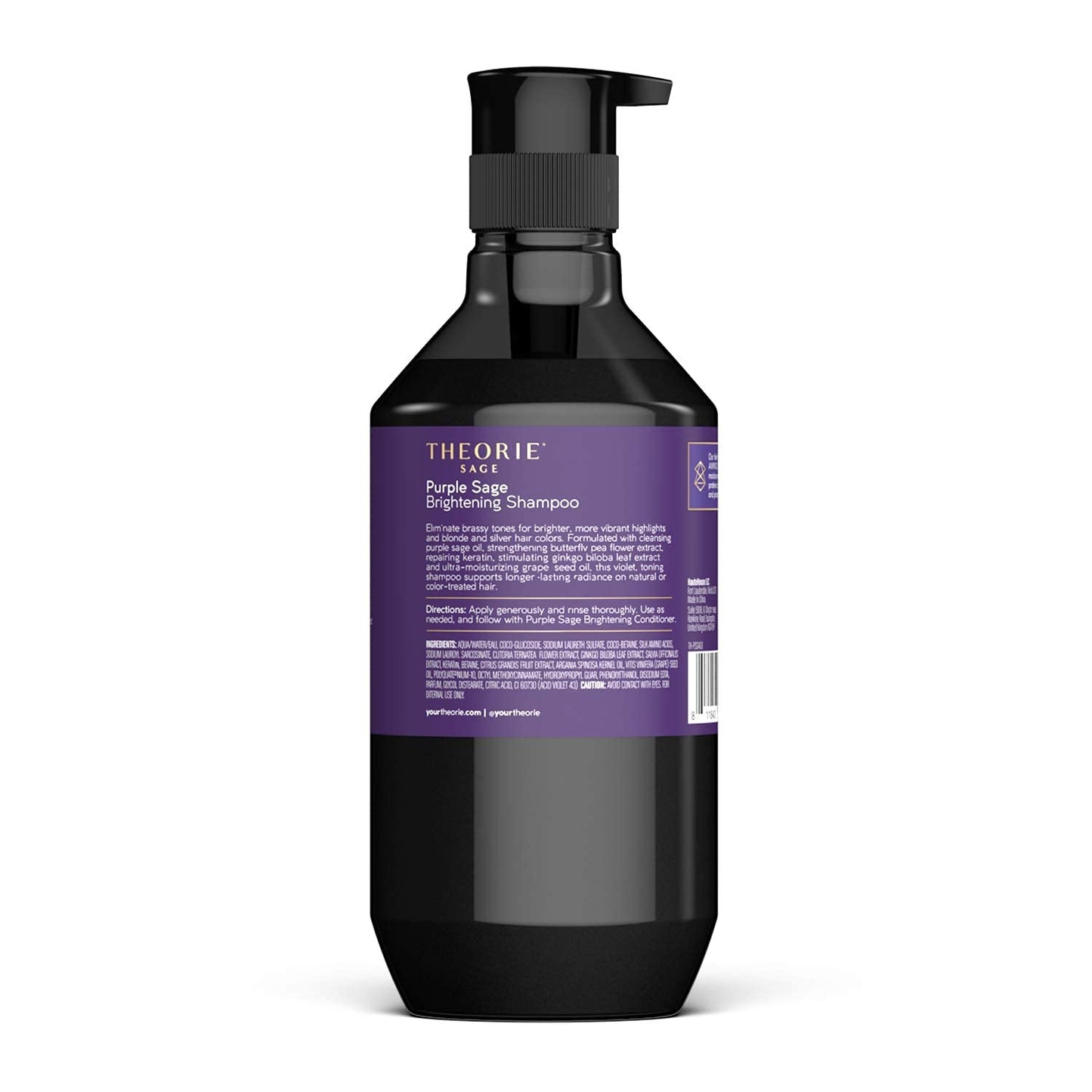 Theorie Purple Sage Brightening Shampoo- Balance, Tone & Brighten Blonde, Silver, Grey, Bleached, Color Treated or Highlighted Hair, Eliminate Beauty & Personal Care Theorie