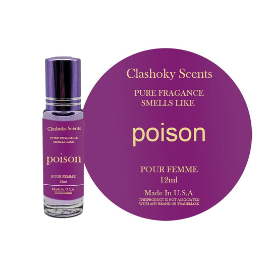 Clashoky Fragrance Perfume Oils Poison Perfume Roll On Body Oil for Women (12ml) (Pack of 1) Beauty & Personal Care Clashoky