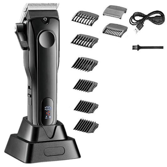 GLESVOWIO Pro Hair Clipper Rechargeable Trimmer for Men Cordless Professional Beard Electric Cutting Machine Two Motor Speed Beauty and Personal Care GLESVOWIO