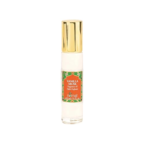 Vanilla Musk Perfume Oil Roll-On - Vanilla Fragrance Oil Roller (No Alcohol) Perfumes for Women and Men by Nemat Fragrances, 10 ml / 0.33 fl Oz Beauty & Personal Care Nemat International
