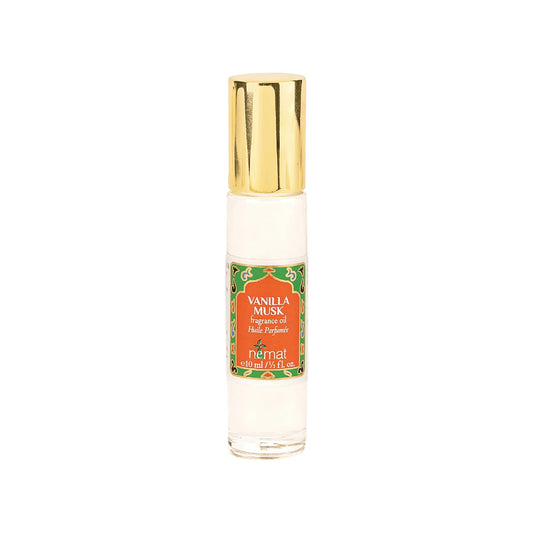 Vanilla Musk Perfume Oil Roll-On - Vanilla Fragrance Oil Roller (No Alcohol) Perfumes for Women and Men by Nemat Fragrances, 10 ml / 0.33 fl Oz Beauty & Personal Care Nemat International