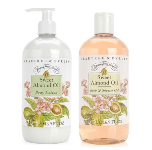 Crabtree & Evelyn Sweet Almond Oil Bath and Shower Gel & Body Lotion (16.9 fl oz each) Beauty & Personal Care Crabtree & Evelyn