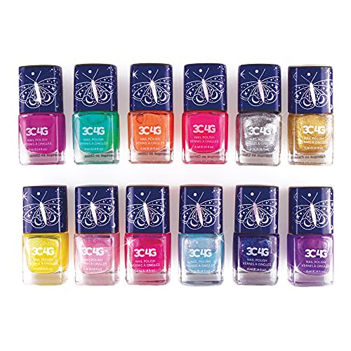 Celestial 12-Pack Nail Polish Tower for Girls & Teens - 12 Vibrant, Non-Toxic Colors - Safe & Fun Nail Polish Set for Kids Ages 8+ Perfect Beauty & Personal Care 3C4G THREE CHEERS FOR GIRLS