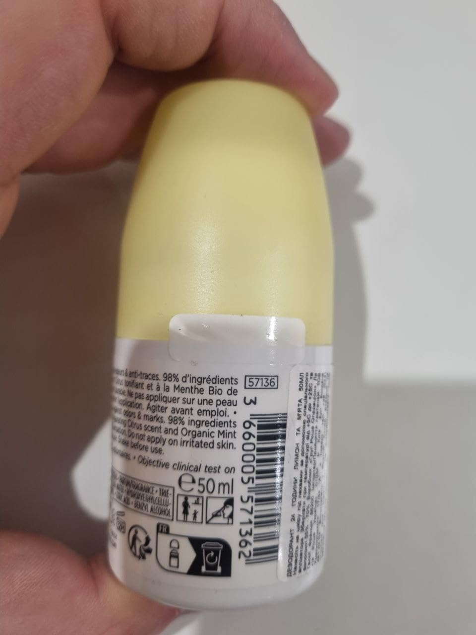 Yves Rocher 48H Antiperspirant Chamomile and Citrus with Mint from Brittany Set of 2 - Long-Lasting Freshness, No White Marks, Gentle on Skin - 50ml Beauty and Personal Care Yves Rocher